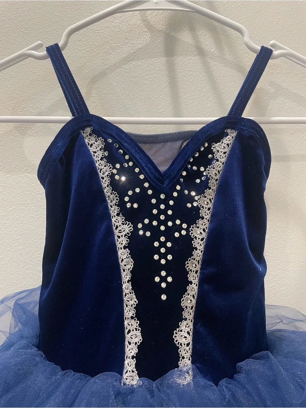 Weissman Navy Velvet Sparkly Tulle Dance Costume